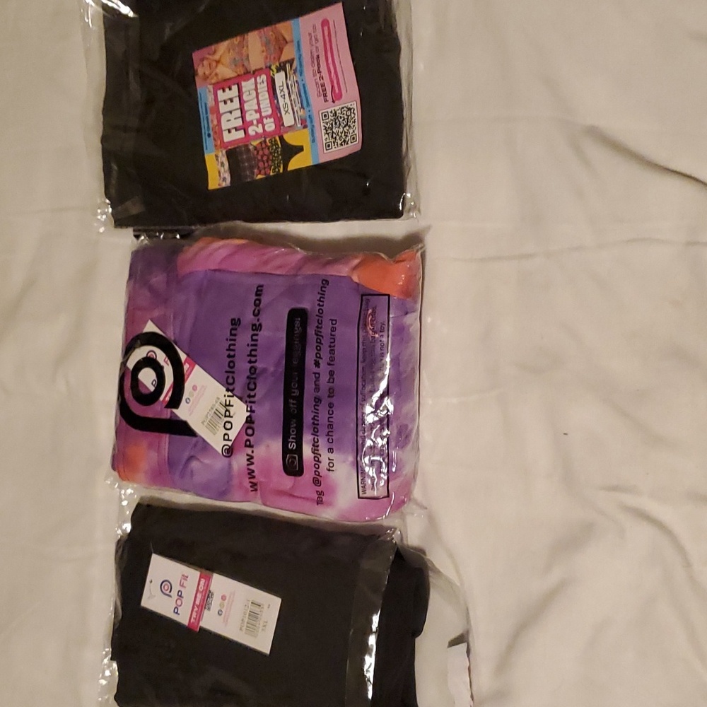 POP Fit 3 Pack 2 Leggings 1 Biker shorts 3XL